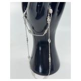 Sterling Silver 22 Inch Necklace with Sparkly Accents Sterling Silver 22 Inch Necklace with Sparkly Accents