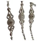 Sterling Silver 22 Inch Necklace with Sparkly Accents Sterling Silver 22 Inch Necklace with Sparkly Accents
