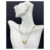 14K Gold Italian Chain Necklace with Oval and Round Links, 18 Inches 14K Gold Italian Chain Necklace with Oval and Round Links, 18 Inches