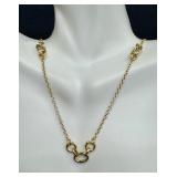 14K Gold Italian Chain Necklace with Oval and Round Links, 18 Inches 14K Gold Italian Chain Necklace with Oval and Round Links, 18 Inches