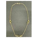 14K Gold Italian Chain Necklace with Oval and Round Links, 18 Inches 14K Gold Italian Chain Necklace with Oval and Round Links, 18 Inches