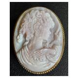 14K Gold Vintage Cameo Brooch Pendant 14K Gold Vintage Cameo Brooch Pendant