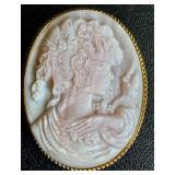 14K Gold Vintage Cameo Brooch Pendant 14K Gold Vintage Cameo Brooch Pendant