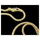 18 Inch Italian 14k Gold Chain Necklace with Anchor and Ship Wheel Pendant 18 Inch Italian 14k Gold Chain Necklace with Anchor and Ship Wheel Pendant