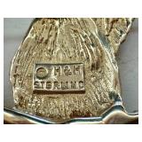 Hand and Hammer Sterling Silver Fox Horn Brooch Hand and Hammer Sterling Silver Fox Horn Brooch