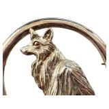 Hand and Hammer Sterling Silver Fox Horn Brooch Hand and Hammer Sterling Silver Fox Horn Brooch
