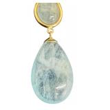 Aquamarine and 14K Gold Pendant, 1.8 Inch Drop Aquamarine and 14K Gold Pendant, 1.8 Inch Drop
