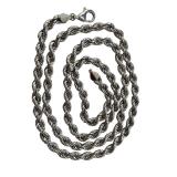 925 Sterling Silver Rope Chain Necklace, 24 Inch, Made in Turkey 925 Sterling Silver Rope Chain Necklace, 24 Inch, Made in Turkey