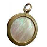 Sterling Silver Mother of Pearl Pendant Sterling Silver Mother of Pearl Pendant