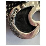 Sterling Silver 17in Chain with Fleur-de-Lis Black Pendant Sterling Silver 17in Chain with Fleur-de-Lis Black Pendant