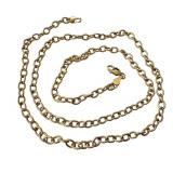 14k Gold Textured Link Necklace, 20 Inch 14k Gold Textured Link Necklace, 20 Inch
