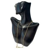 14k Gold Textured Link Necklace, 20 Inch 14k Gold Textured Link Necklace, 20 Inch