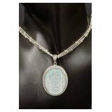 Sterling Silver Engraved Cathedral Pendant Necklace with 17 Inch Sparkly Chain Sterling Silver Engraved Cathedral Pendant Necklace with 17 Inch Sparkly Chain