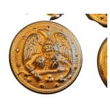 Set of 6 Vintage Military Brass Eagle Uniform Buttons Set of 6 Vintage Military Brass Eagle Uniform Buttons