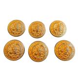 Set of 6 Vintage Military Brass Eagle Uniform Buttons Set of 6 Vintage Military Brass Eagle Uniform Buttons