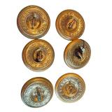 Set of 6 Vintage Military Brass Eagle Uniform Buttons Set of 6 Vintage Military Brass Eagle Uniform Buttons