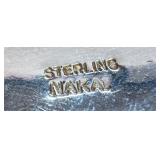 Sterling Silver Nakai Brooch with Oval Gemstone Inlay Sterling Silver Nakai Brooch with Oval Gemstone Inlay