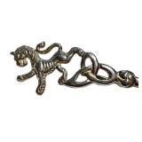 Sterling Silver Lion Celtic Knot Stick Pin, 3.5 Inch Sterling Silver Lion Celtic Knot Stick Pin, 3.5 Inch