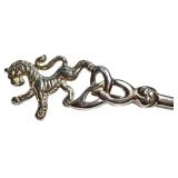Sterling Silver Lion Celtic Knot Stick Pin, 3.5 Inch Sterling Silver Lion Celtic Knot Stick Pin, 3.5 Inch