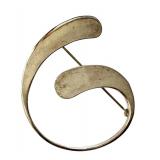 Sterling Silver Modernist Brooch Pin 2 Inch TM-19 925 Sterling Silver Modernist Brooch Pin 2 Inch TM-19 925