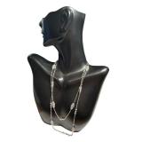 32-Inch Sterling Silver Long Necklace with Decorative Links 32-Inch Sterling Silver Long Necklace with Decorative Links