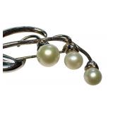 MMA 925 Sterling Silver Floral Brooch with Faux Pearls, 2.5 Inch MMA 925 Sterling Silver Floral Brooch with Faux Pearls, 2.5 Inch