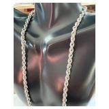 20 Inch Sterling Silver Rope Chain Necklace 20 Inch Sterling Silver Rope Chain Necklace