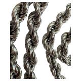 20 Inch Sterling Silver Rope Chain Necklace 20 Inch Sterling Silver Rope Chain Necklace