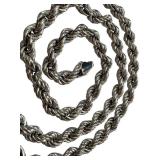 20 Inch Sterling Silver Rope Chain Necklace 20 Inch Sterling Silver Rope Chain Necklace