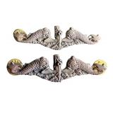 Pair of Balfour Sterling Silver WWII Submarine Dolphin Pins Pair of Balfour Sterling Silver WWII Submarine Dolphin Pins