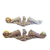 Pair of Balfour Sterling Silver WWII Submarine Dolphin Pins Pair of Balfour Sterling Silver WWII Submarine Dolphin Pins