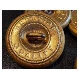 Set of 6 Vintage Superior Quality Military Eagle Brass Buttons Set of 6 Vintage Superior Quality Military Eagle Brass Buttons