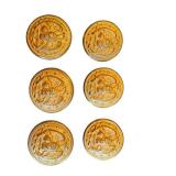 Set of 6 Vintage Superior Quality Military Eagle Brass Buttons Set of 6 Vintage Superior Quality Military Eagle Brass Buttons