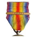 World War I Allied Victory Medal with Rainbow Ribbon and France Bar World War I Allied Victory Medal with Rainbow Ribbon and France Bar