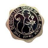 Vintage Deodorized Order of the Skunk Pinback Badge, .5 Inch Vintage Deodorized Order of the Skunk Pinback Badge, .5 Inch