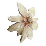 Magnolia Floral Brooch Pin, Cream Enamel, 1.5 Inch Magnolia Floral Brooch Pin, Cream Enamel, 1.5 Inch