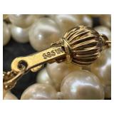 22-Inch Cultured Pearl Necklace with 14K Gold Clasp 22-Inch Cultured Pearl Necklace with 14K Gold Clasp
