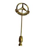 Mercedes-Benz 200000 Km Gold Tone Lapel Pin Sterling Marked 925, 2 Inch Mercedes-Benz 200000 Km Gold Tone Lapel Pin Sterling Marked 925, 2 Inch