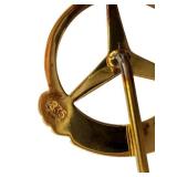 Mercedes-Benz 200000 Km Gold Tone Lapel Pin Sterling Marked 925, 2 Inch Mercedes-Benz 200000 Km Gold Tone Lapel Pin Sterling Marked 925, 2 Inch