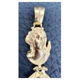 Tagliamonte Sterling Silver Pendant with Cameo-Style Design Tagliamonte Sterling Silver Pendant with Cameo-Style Design