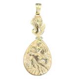 Tagliamonte Sterling Silver Pendant with Cameo-Style Design Tagliamonte Sterling Silver Pendant with Cameo-Style Design