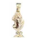 Tagliamonte Sterling Silver Pendant with Cameo-Style Design Tagliamonte Sterling Silver Pendant with Cameo-Style Design