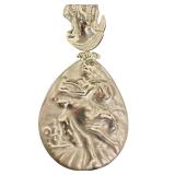 Tagliamonte Sterling Silver Pendant with Cameo-Style Design Tagliamonte Sterling Silver Pendant with Cameo-Style Design