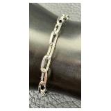 Sterling Silver 7 Inch Paper Clip Link Bracelet Sterling Silver 7 Inch Paper Clip Link Bracelet