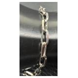 Sterling Silver 7 Inch Paper Clip Link Bracelet Sterling Silver 7 Inch Paper Clip Link Bracelet