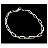 Sterling Silver 7 Inch Paper Clip Link Bracelet Sterling Silver 7 Inch Paper Clip Link Bracelet