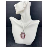 Sterling Silver Cameo Pendant Necklace with 22 Inch Chain Sterling Silver Cameo Pendant Necklace with 22 Inch Chain