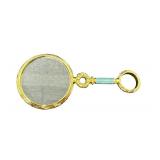 Vintage Gold Tone Lorgnette Magnifier with Blue Enamel 3.25 Inch Vintage Gold Tone Lorgnette Magnifier with Blue Enamel 3.25 Inch