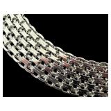 925 Sterling Silver Multi-Row Mesh Bracelet, 7 Inch, Made in Turkey 925 Sterling Silver Multi-Row Mesh Bracelet, 7 Inch, Made in Turkey