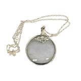 Sterling Silver Magnifying Glass Pendant Necklace with 24 Inch Chain Sterling Silver Magnifying Glass Pendant Necklace with 24 Inch Chain